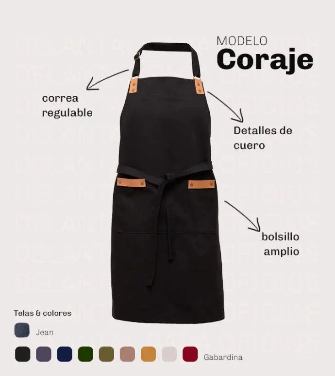 DELANTAL BLAKO CORAJE