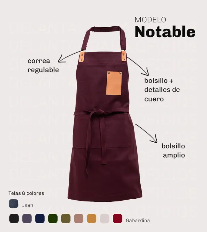 DELANTAL BLAKO NOTABLE