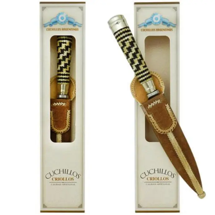 CUCHILLO ACERO INOX SCHMIEDEN GRABADO CON CAJA (REG612)