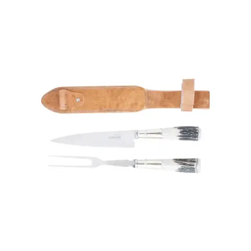 JUEGO PARA ASADO DE CUCHILLO Y TENEDOR DE TRINCHAR SCHMIEDEN 18CMS (JUE980)